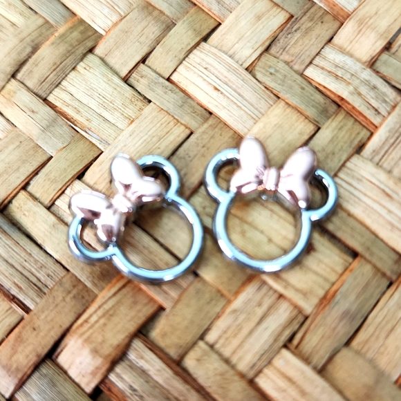 Disney Jewelry - Minnie Mouse Stud Earrings Multi Color Metals Zinc Alloy
